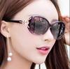 Женские градиентные солнцезащитные очки: Дизайн головы лисы, большая тонкая оправа, полый корейский стиль, модный для активного отдыха