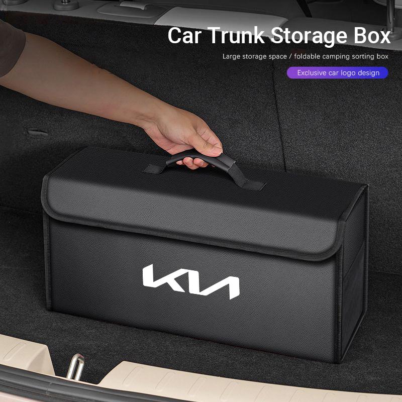 AAOB1 Car Trunk Organizer Box Large Capacity Auto Storage Bag Tools For KIA Sportage Seltos Sorento K3 K4 Soul Carnival EV6 EV9 K5 EV5