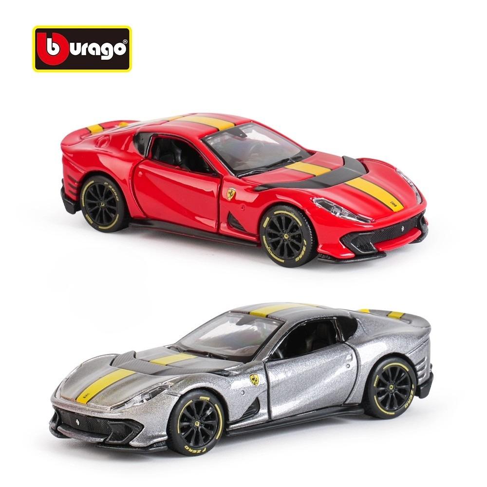 Ббураго 1:64 Серия Ferrari-LaFerrari 458 Enzo SF90 812 SP3 Металлические литые модели, Мини-симуляторы автомобилей Подарочный набор для взрослых Детей