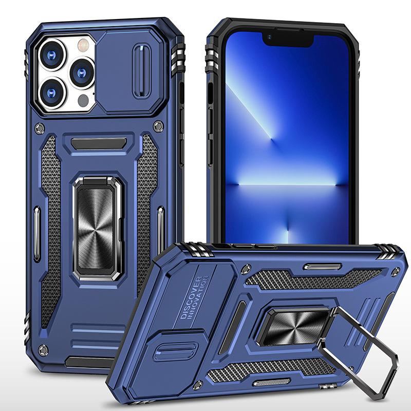 The New Model Is Suitable for IPhone17Pro Car Ring Holder Mobile Phone Case Apple 12 Guest Armor Protective Case.
