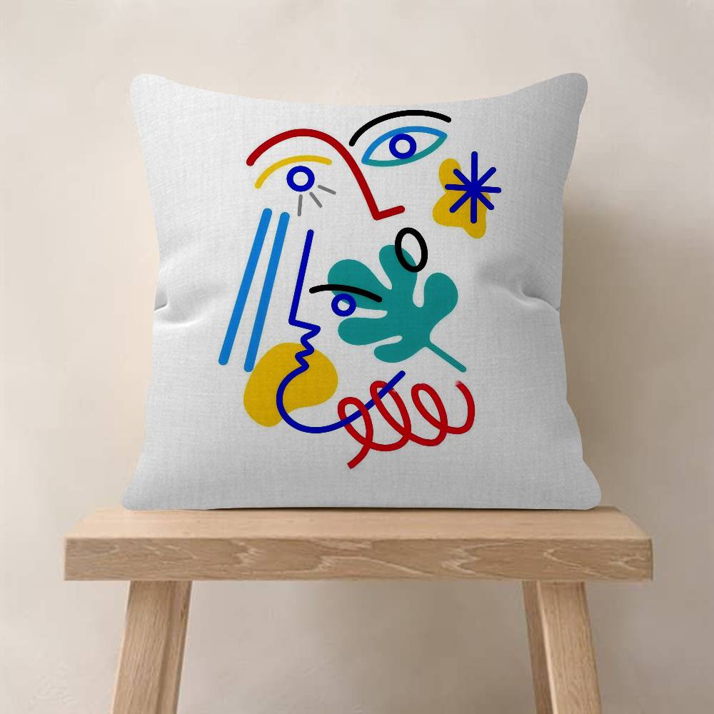 Painting art Picasso Cushion  Personalized Pillow Dust Cover Bedroom Kids Party Decoration Pillowcase Birthday Children Gift