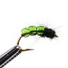 10pcs Green Glass Caddis Wet Nymph Fly Size 14 Fly Fishing Bait