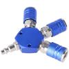 Воздушный разветвитель 3-ходовой коллектор с 3 шт. промышленными соединительными вилками Аксессуары для шланга воздушного компрессора Быстроразъемные фитинги