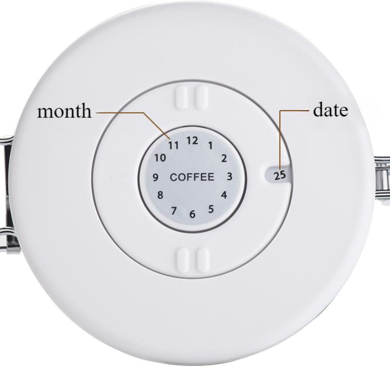 Coffee Canister Stainless Steel 1.8L Vacuum Sealed Tank Grain Tea Nut Cans Airtight Packaging Storage Box Home Food Container