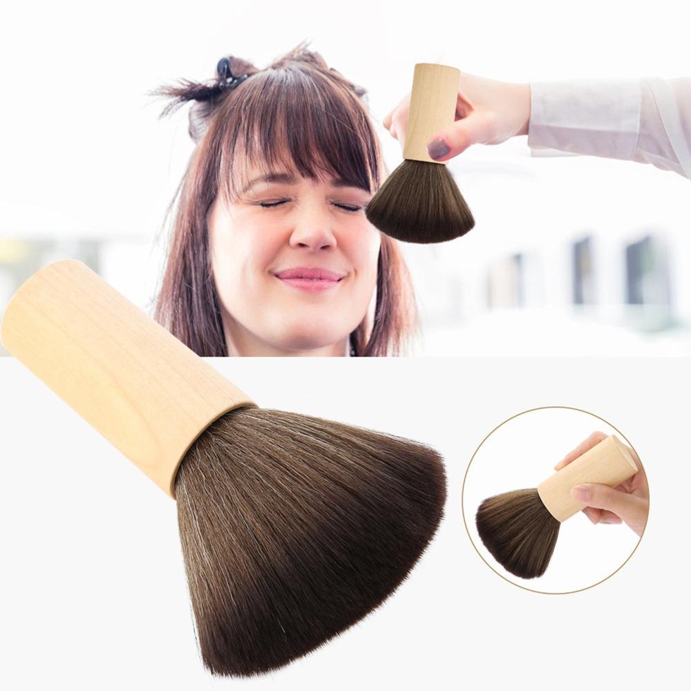 Anti-Static Neck Duster Brush Wood Handle Barber Cleaning Brush For Barber Shop
