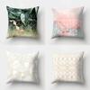 Gold Shining Home Decor Car Seat Peach Skin Cashmere Cushion Cover Pillow Cases Geometric Printed