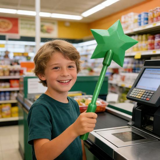 Card Holder Star Wand 3D Printed Tap-to-Pay Wand Contactless Credit Card Holder Fun Magical Payment Wand Gift for Kids Teens