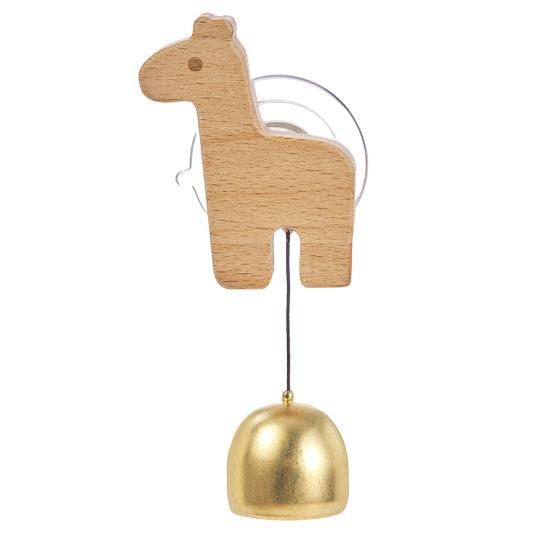 Деревянный дверной колокольчик Yousheng в форме животного, подвесной металлический колокольчик с присоской для входной двери дома, стены входа