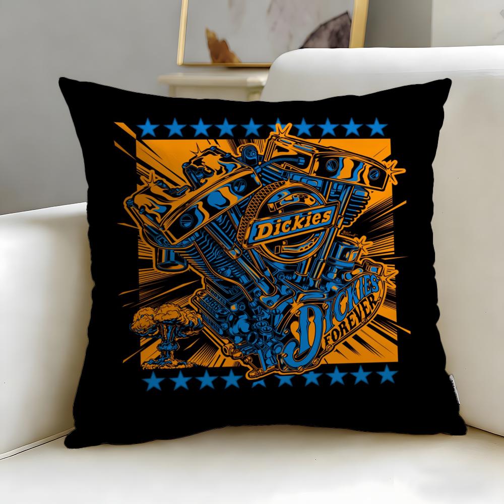 classic fashion brand Dickies Cushion Cover Soft EasyWash Pillow Case Versatile for Couch Bed Travel and Office