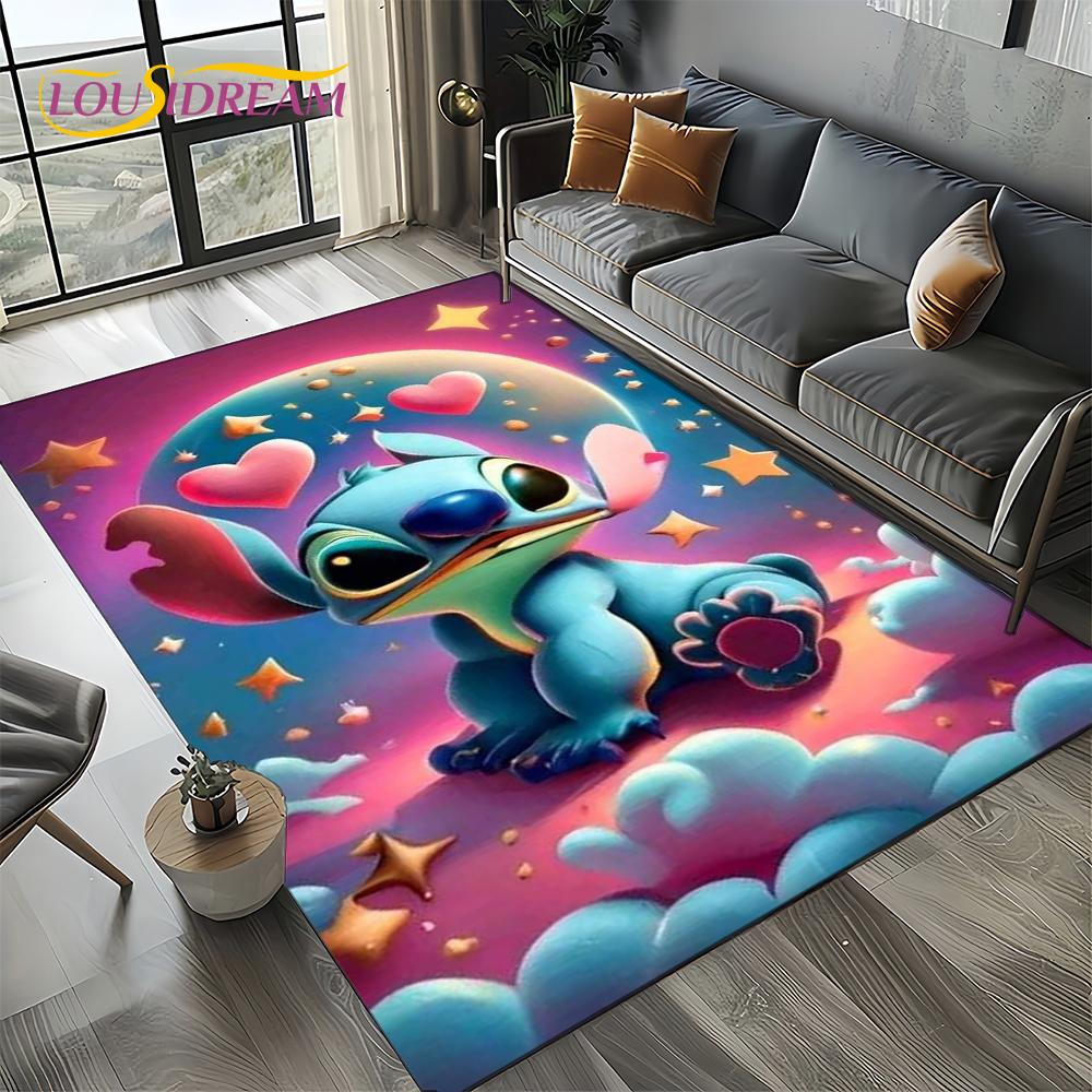 27 Style Cute Stitch  Cartoon 3D Carpet Rug for Home Living Room Bedroom Sofa Doormat Decor,Child Non-slip Floor Mat Gifts
