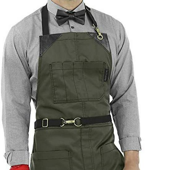 Унисекс рабочий фартук с перекрещенной спиной для деревообработки, электриков, кафе и флористов с логотипом на заказ