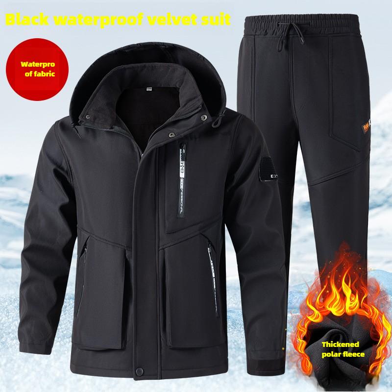 Зимняя куртка Plus Velvet Thicken Jacket Комбинезон Костюм мужской Утепленный, водонепроницаемый и износостойкий Инструменты для активного отдыха