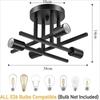 Semi Flush Mount Modern Chandelier Close To Ceiling Lighting Black Ceiling Light Fixture