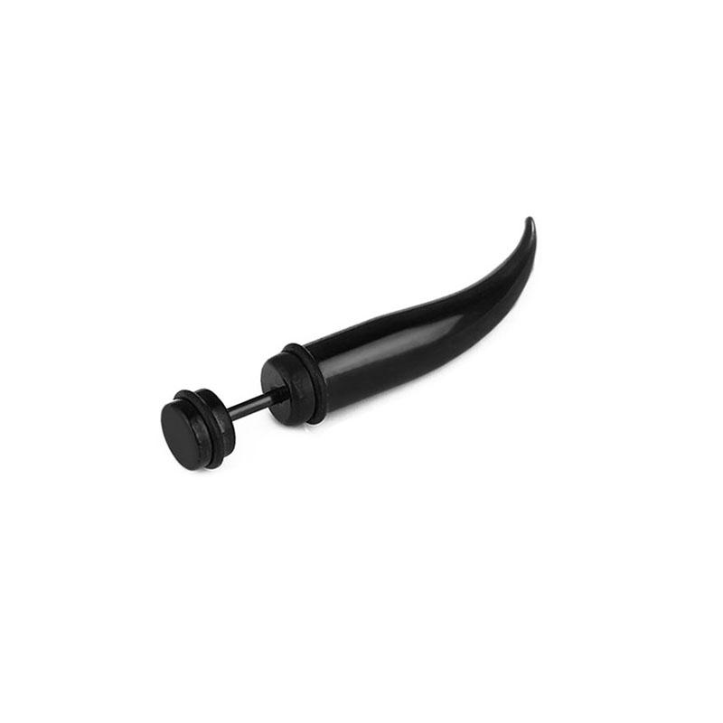 2pcs Unisex Stainless Steel Punk Man Black Drop Earrings Geometry Triangle Star Cross Fish Love Feather Party Multiple Gothic