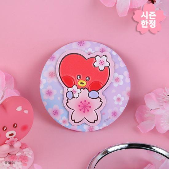 BT21 КОЖАНАЯ НАШИВКА CHERRY BLOSSOM 2024 Зеркало