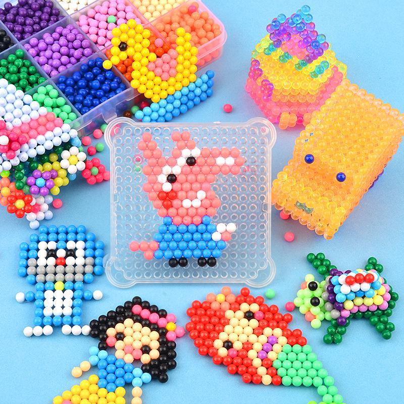 Набор бусин с волшебным водяным туманом: Креативные ручные DIY бусины Perler без глажки для образовательных игр детей