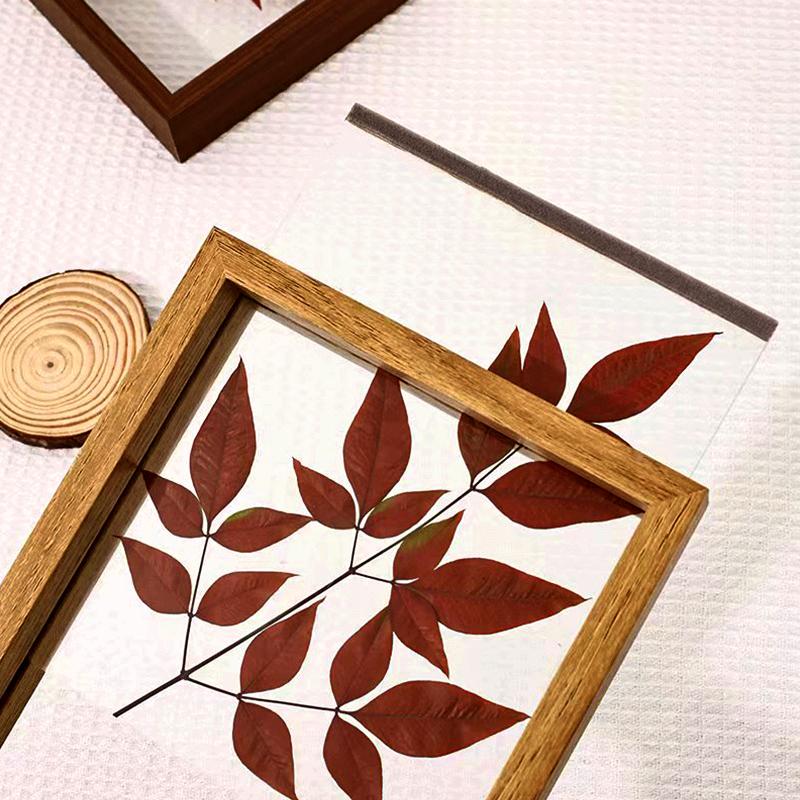 1шт креативная модная фоторамка двухсторонняя стеклянная мини квадратная рамка для образцов деревянная ретро