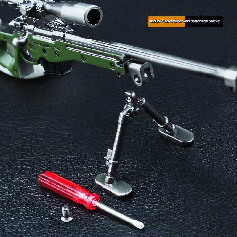 18 см AWM Металлическая Миниатюрная Модель, 1:6 Игровых ornaments из цинкового сплава, Съемный прицел и сошки, Нестреляющая брелок-игрушка Коллекция Подарок