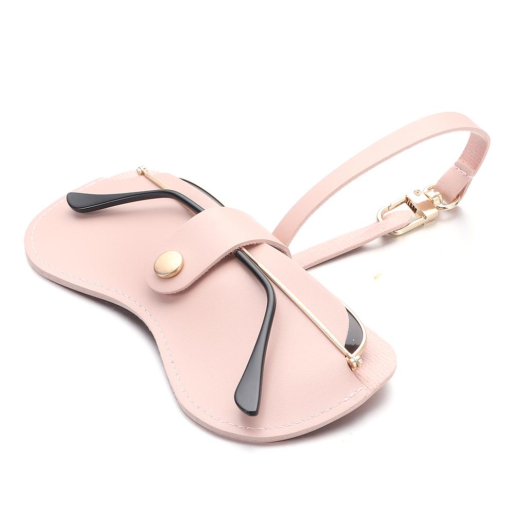 Travel Handmade Hanging Wrist PU Leather Glasses Storage Box Sunglasses Case Glasses Bag