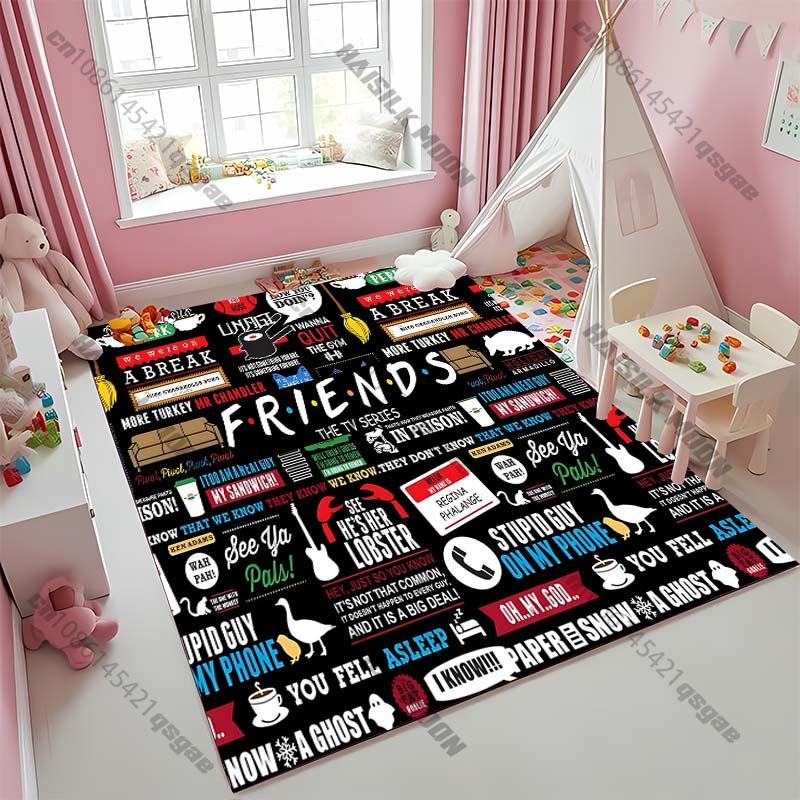 Movie Theme Friends Printed Carpet Rugs for Living Rooms Bedroom Entrance Door Mat Sofa Rugs Large Area Home Decor Rugs Gifts