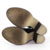 Great CHANEL short boots Double COCO Mark turn lock lamé leather black 36 G31285 Used