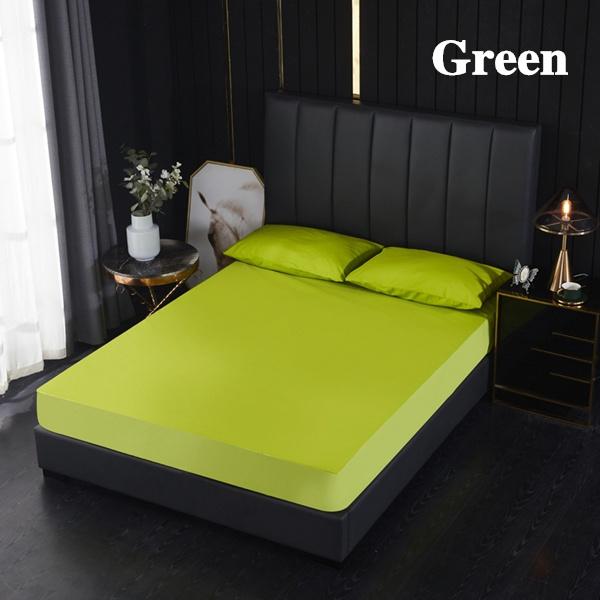 Waterproof Bed Fitted Sheet with Elastic Band Replace Mattress Protector for Single Double Bed, Twin Full Queen King Muti Size