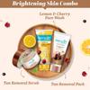 Everyuth Naturals Осветляющий комбинированный гель для умывания с лимоном и вишней + скраб для удаления загара, 200 г