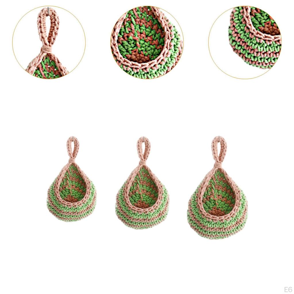 Упаковка из 3 плетеных корзин для хранения вещей для кухни и кладовой