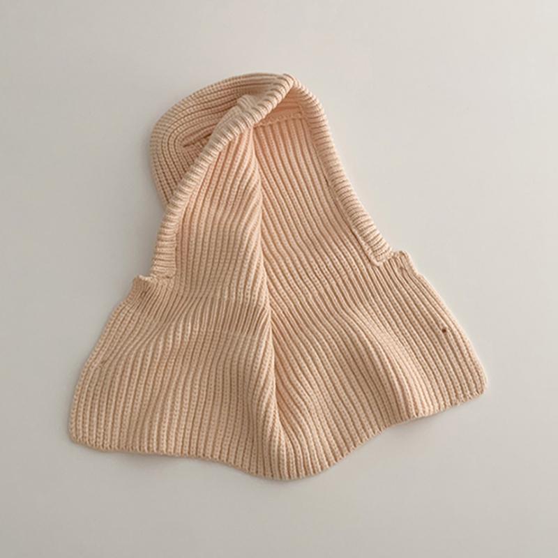 Осень И Зима Однотонная Теплая Защита Ушей Детская Шапка Однотонная Ветрозащитная Детская Шерстяная Вязаная Шапка