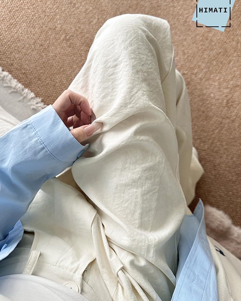 Wide pants for gaucho elastic loose long long body coverage [HIMATI] women, pants, waist, fit, plain, length, slimming, refreshing, casual, summer,