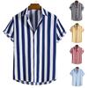 Летние мужские рубашки в полоску с короткими рукавами — повседневные, свободные, удобные и модные. Мужская рубашка поло с коротким рукавом