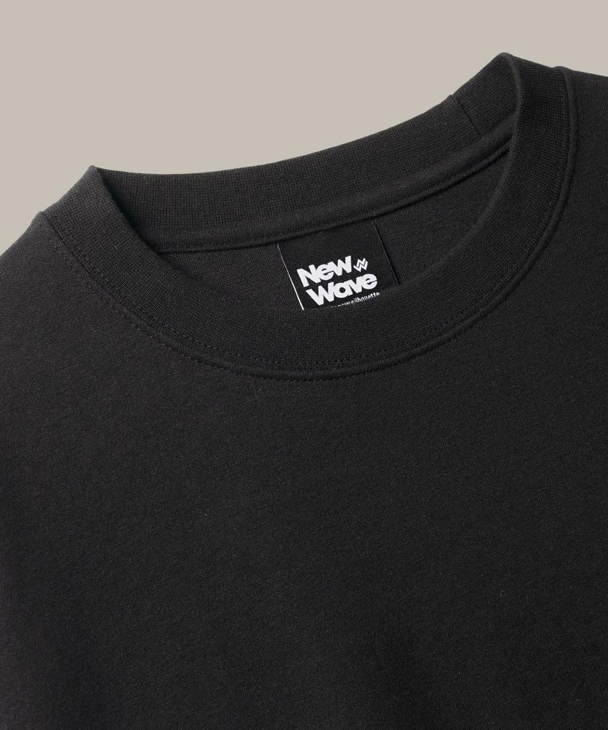 FP142 New Wave Double Cotton Stack Long Sleeve T-Shirt Black Sjlt1445