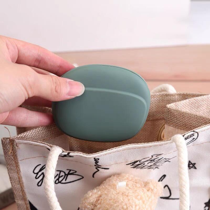 Портативный кабель для передачи данных, коробка для хранения наушников, простой органайзер для кабеля для передачи данных мобильного телефона, силиконовая коробка для хранения, милый кошелек для монет