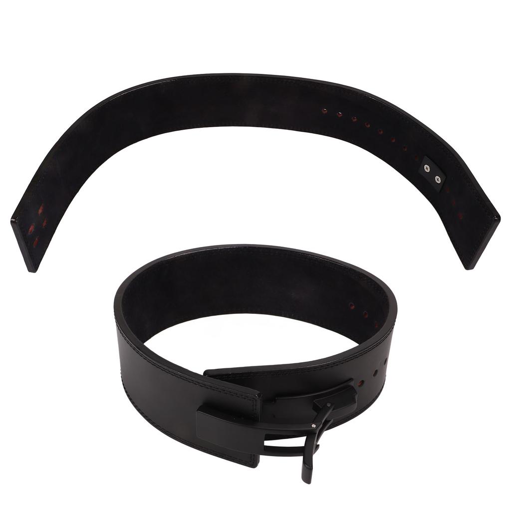 Мужской фитнес-пояс из коровьей кожи для тяжелой атлетики, силовой пояс, регулируемый пояс для бодибилдинга, протектор талии, черный