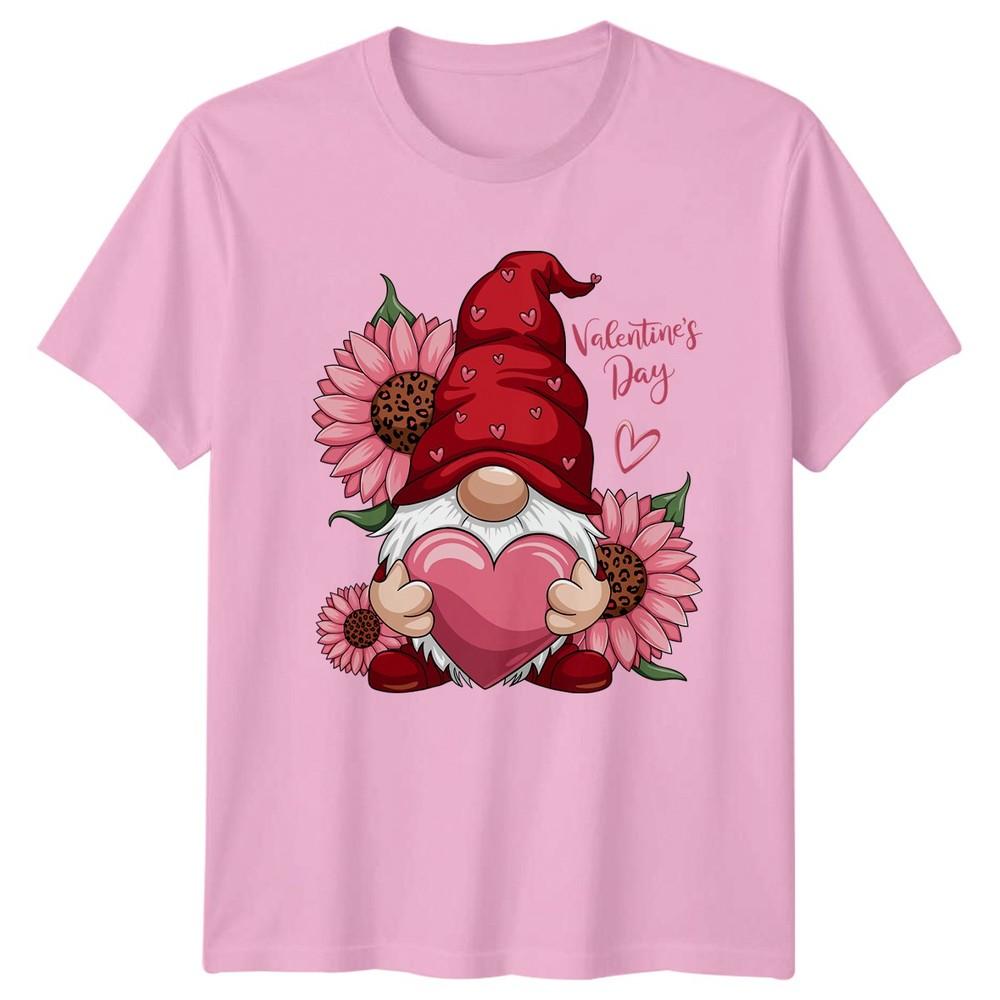 Valentines Day Unisex TShirt Gnome Leopard Sunflower Holiday Valentines Day Gift