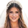Luxury Pearl Flower Headdress Elegant Beaded Hair Accessories Bridal Headdress  Western Wedding
