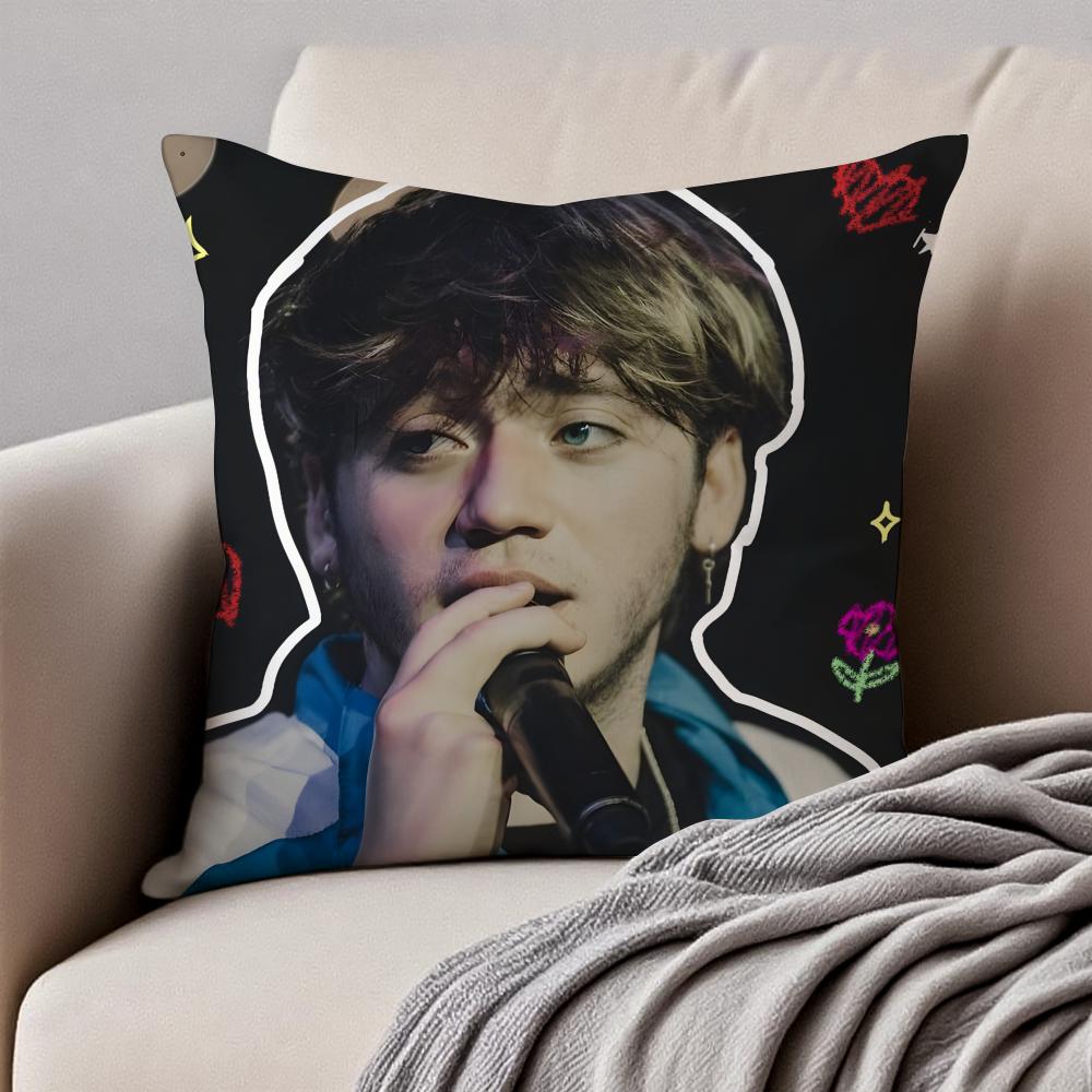 Latin Handsome Singer PPaulo Londra Cushion Cover Pillowcase Antidustmite Invisible Zipper Short Plush Sofa Cushion
