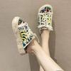 Design Summer Women Slippers Platform Shoes Graffiti Mules Flip Flops Street Sandals Clogs Flat Casual Shoes For Female