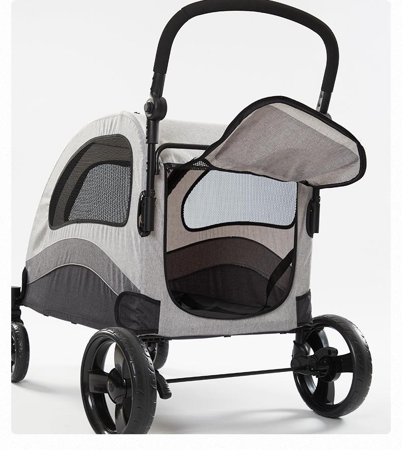Lightweight, Foldable Pet Stroller for Medium & Large Cats and Dogs, Supports Up To 120 Lbs.