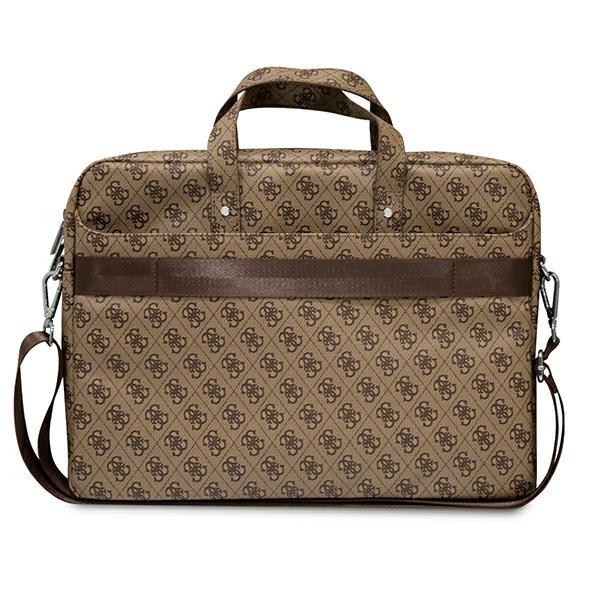 Guess Bag GUCB15P4TW 16" brown Saffiano 4G Triangle Logo