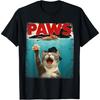 PAWS Пародия Кошка Мышь Юмористическая Кошка Гонится за Мышью Котёнок Футболка для Мужчин Женщин Детей