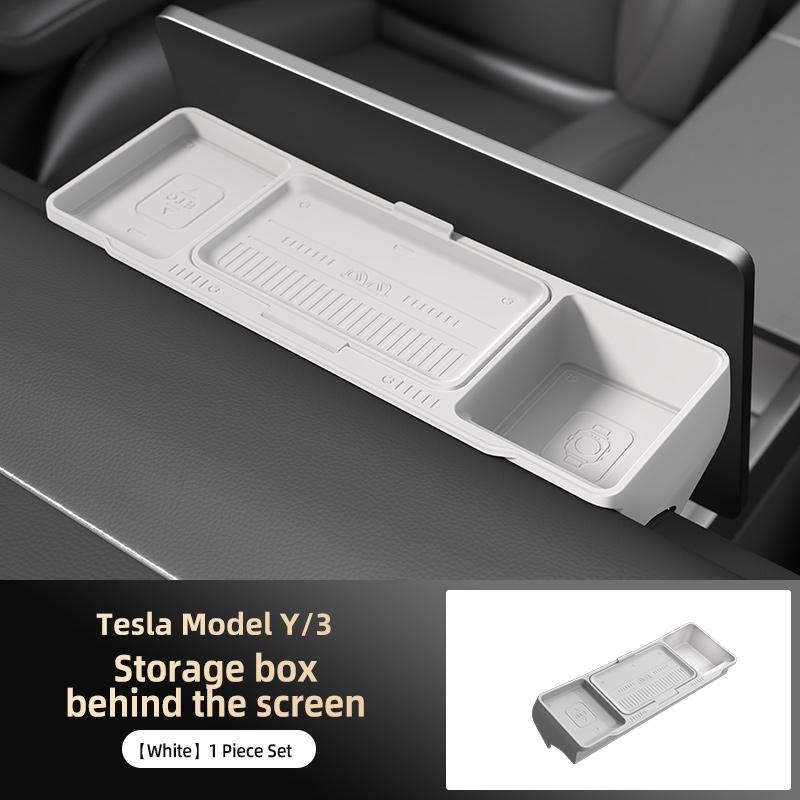 Storage Box For TESLA Model Y 2025 Juniper Dashboard Screen Center Console Organizer Phone Holder Interior Accessories