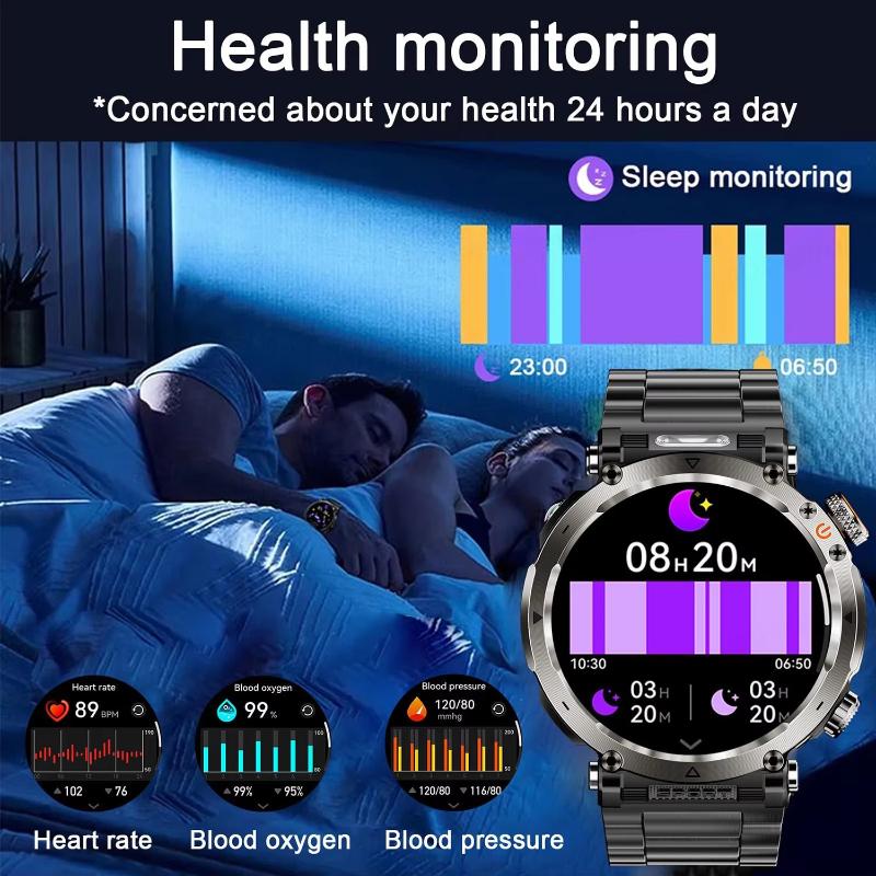 Новые водонепроницаемые смарт-часы 5 АТМ для мужчин, 600 мАч, уличные смарт-часы, GPS, компас, пульсометр, светодиодный фонарик, Bluetooth-звонок, спортивные смарт-часы