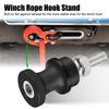 Black Car Winch Rope Hook Stand Steel For 3/8 1/2 Clevis Slip Aluminum Alloy 10" Bolt Mount Half-Linked Winch Hook