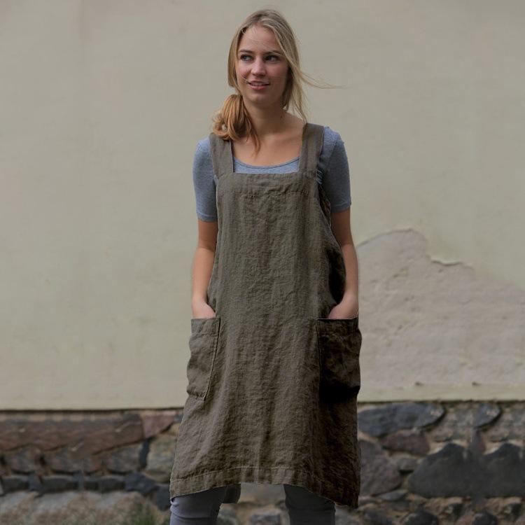 Women's Fashion Summer Spring Solid Color Print Sleeveless Square Collar Middle Waistline Casual Dresses