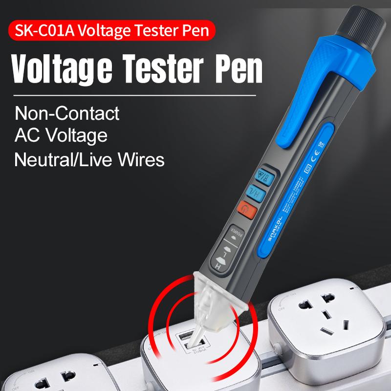 NJTY T02A Voltage Detector Electrical Pen AC Voltage Tester Smart Breakpoint Finder 12-1000V Non- T02B Voice Broadcast