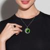 Wicked Witch Pendant Necklace Double-Sided Rotating Moon Pendant Elphaba GLinda Figures Glass Pendants Friendship Necklace