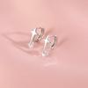 Four-pointed Star Ear Buckle Women's Light Luxury Temperament Niche Design Sense Micro-inlaid Zircon Star Earrings