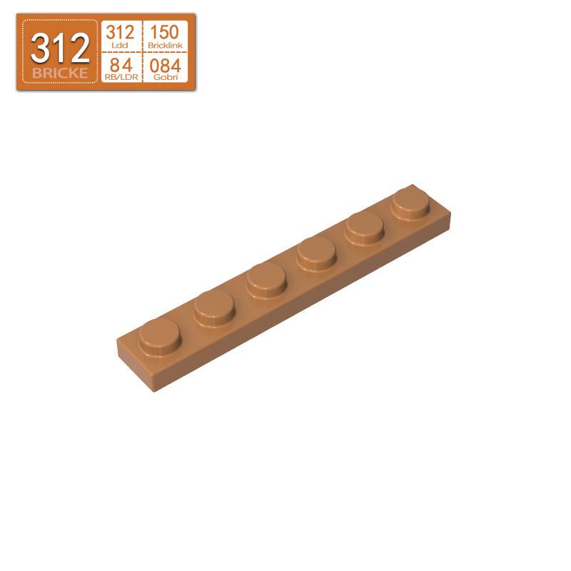 BRICKE 1x6 Thin Plate for Lego 3666 Compatibility – Loose MOC Building Blocks