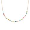 [R7718] - Gold Plated Necklace 'Sissi' Red Gold (crystal) - 45cm 4mm